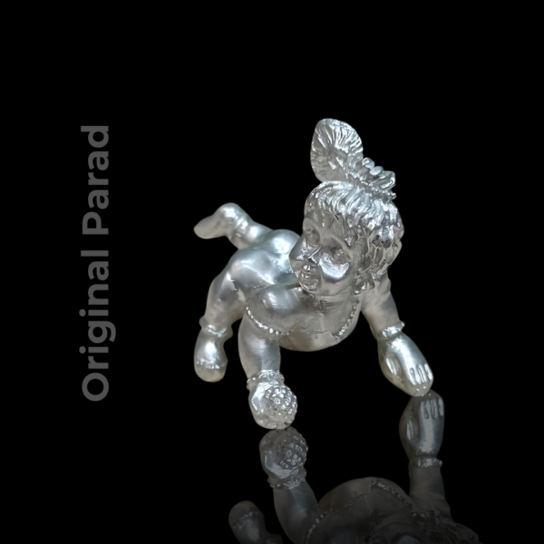 Original Parad Mercury Laddu Gopal / Lord Krishna (Baby Krishna) / Mercury Laddu Gopal Idols 150 gm (PAKR-003) - Image 6