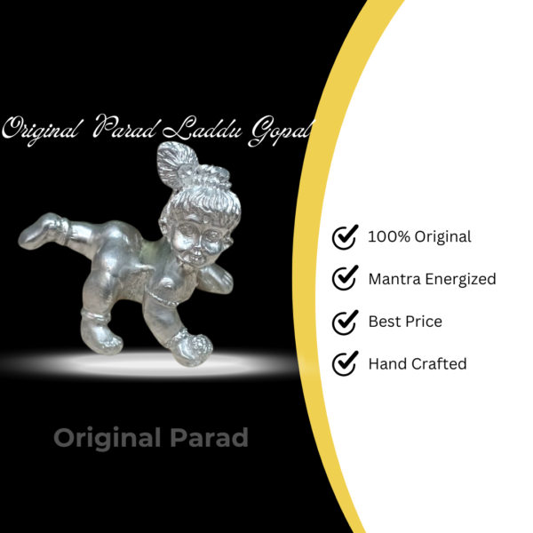 Original Parad Mercury Laddu Gopal / Lord Krishna (Baby Krishna) / Mercury Laddu Gopal Idols 150 gm (PAKR-003) - Image 8