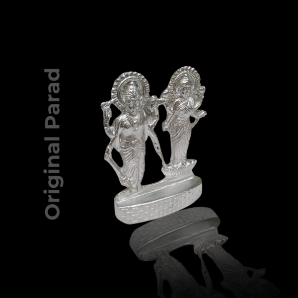 Original Parad Lakshmi Narayana Idol / Mercury Laxmi Narayan / Laxmi Vishnu Statue 100 gm (PAVL-001) - Image 3