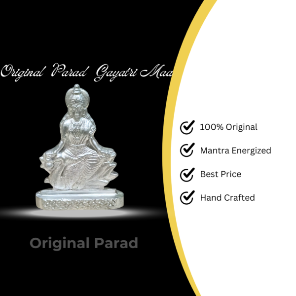 Original Parad Gayatri Maa / Mercury Gayatri Devi Statue -150 Gm (PAGM-001) - Image 5