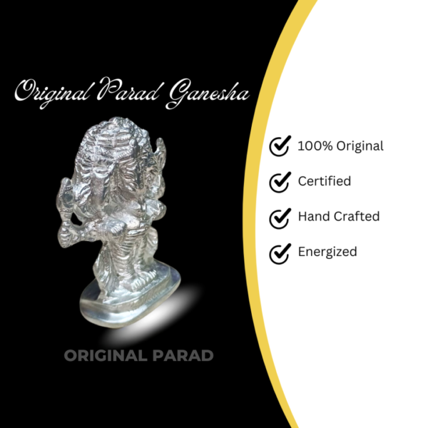 Original Parad Panchmukhi Ganesh Murti - 200 Gm (PAGN-006) - Image 4