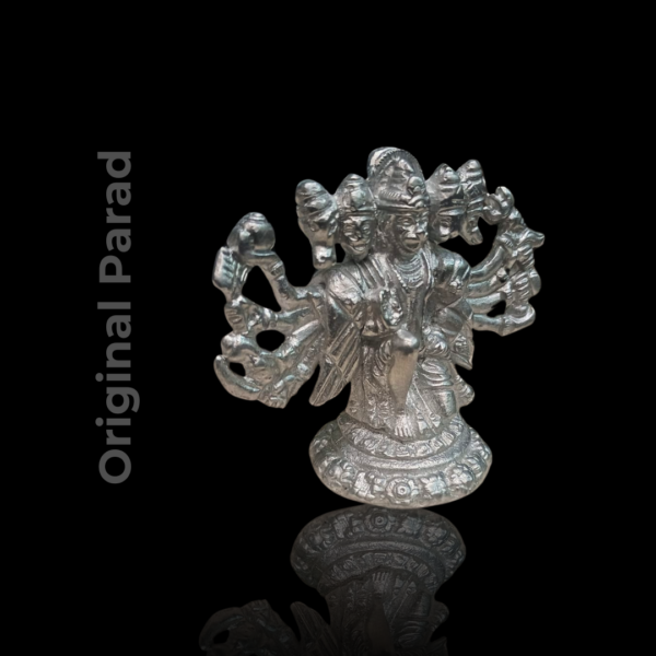 Original Parad Panchmukhi Hanuman Ji Idol / Mercury 5 Faced Hanuman Murti 300gm (PAHN-008) - Image 3